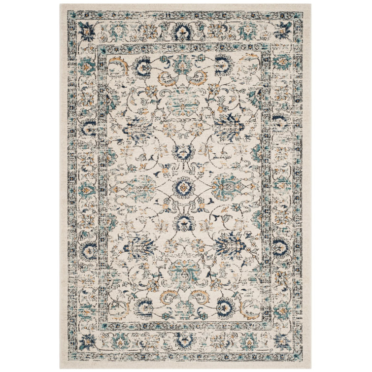 Darby Home Co Bahr Oriental Beige/Blue Area Rug & Reviews Wayfair